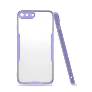 Apple İphone 7 Plus Kılıf Platin Silikon - Lila