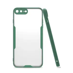 Apple İphone 7 Plus Kılıf Platin Silikon - Yeşil