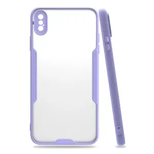 Apple İphone Xs Max Kılıf Platin Silikon - Lila