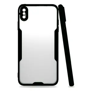 Apple İphone Xs Max Kılıf Platin Silikon - Siyah