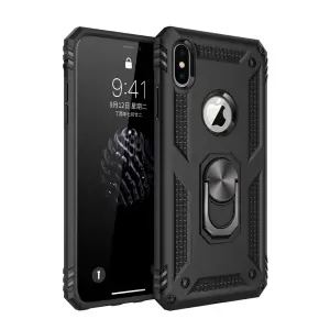 Apple İphone Xs Max Kılıf Sofya Yüzüklü Silikon Kapak - Siyah