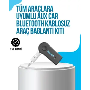Araç İçi Bluetooth AUX Müzik ve Telefon Görüşmesi Adaptörü