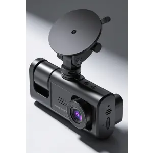 Araç İçi Kamera 3 Kameralı Dashcam Ön Arka İç Kayıt Geri Görüş Kameralı