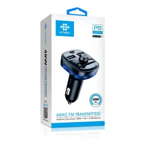 Arbaks ARB-621 48W PD30W QC3.0 Bluetooth Araç FM Transmitter
