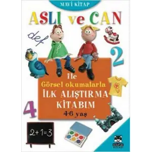 Aslı ve Can ile Görsel Okumalarla İlk Alıştırma Kitabım - Mi  (4-6 yaş)