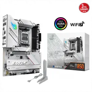 ASUS ROG STRIX B850-A GAMING WIFI7 NEO, 4xDDR5, 4xM.2, HDMI, DP, Type-C, PCIe 5.0, Wi-Fi 7, Bluetooth v5.4, AM5 Soket GAMING Anakart