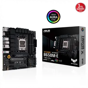 ASUS TUF GAMING B650M-E, 4xDDR5, 2x M.2, HDMI, 2xDP, Type-C, AM5 Soket GAMING Anakart