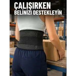 Ayarlanabilir Bel Korsesi Elastik Destek Bantlı Çalışma ve Günlük Kullanım