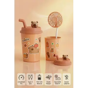 Bardak Model Mini Ayıcıklı Fan