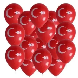 Bayraklı Balon 12inc 100 Parça Bx40
