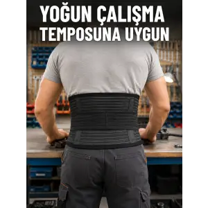 Bel Destek Korsesi Çift Sıkma Bantlı Ayarlanabilir Elastik Bel Kemeri