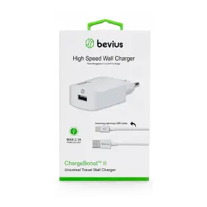 Bevius BVS-CH416 Beyaz 10W USB-A Lightning Kablolu Duvar Şarj Cihazı