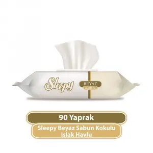 Beyaz Sabun Kokulu Islak Havlu Mendil 90 Adet