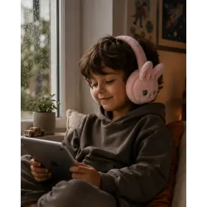 Bluetooth 5.3 Peluş Kulaklık Kablosuz Mikrofonlu TF Kart Girişli Model