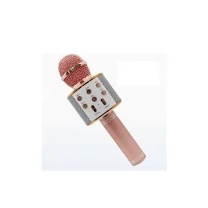 Bluetooth bağlantılı pembe karaoke mikrofon kablosuz hoparlörlü garantisiz - Elektronik