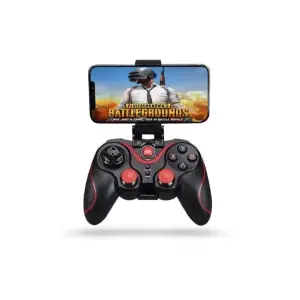 Bluetooth bağlantılı siyah joystick, PC uyumlu, telefon tutucu standlı, 2 yıl garantili