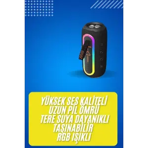 Bluetooth Hoparlör USB Şarjlı Uzun Pil Ömrü Android ve İOS Uyumlu Renkli