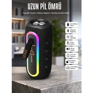 Bluetooth Hoparlör Uzun Pil Ömrü Taşınabilir Yüksek Ses Kaliteli