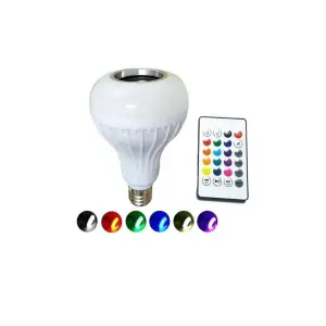 Bluetooth hoparlörlü uzaktan kumandalı led ışık beyaz renkli 7 renk ışık seçeneği