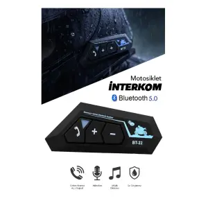 Bluetooth mikrofonlu kablosuz kask interkom kulaklık RGB led ışıklı 2 yıl garantili