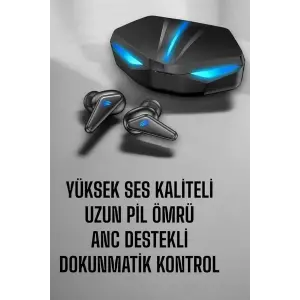 Bluetooth Oyuncu Kulaklığı Led Işıklı Kablosuz ANC Özelliği