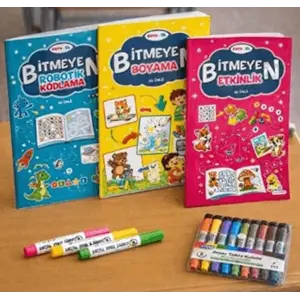 Boya Sil Bitmeyen Boyama 3  + Boya Kalemi Hediyeli