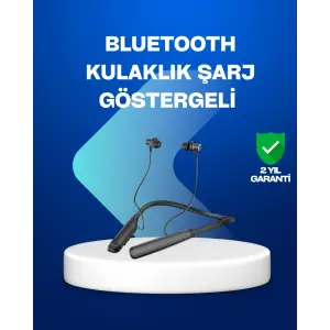 Boyun Askılı Kablosuz Bluetooth Kulaklık – Aktif Gürültü Önleme, LCD Ekranlı