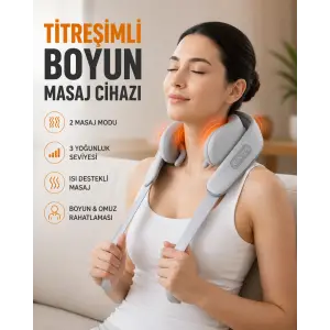 Boyun Masaj Aleti Biyonik Yoğurma Teknolojili 1800mAh Şarjlı