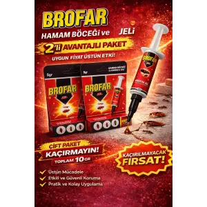 Brofar Jel Hamam Böceği ve Karınca Jeli 5 gr Etkili Haşere İlacı Ev İçi Kullanım 2 Adet