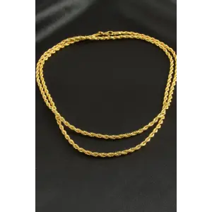 Burgulu Zincir Kolye 80 cm