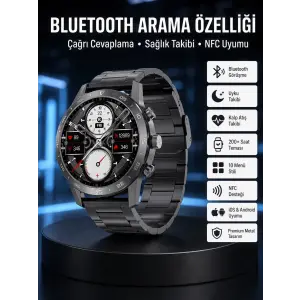 Çağrı Cevaplama Sesli Asistan Çoklu Dil Desteği 5.0 Bluetooth Akıllı Saat