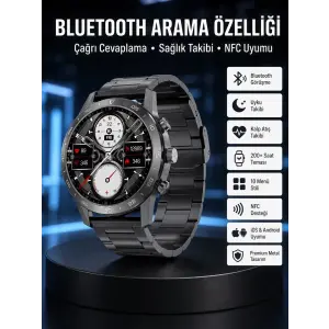 Çağrı Cevaplama Sesli Asistan Çoklu Dil Desteği 5.0 Bluetooth Akıllı Saat
