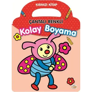 Çantalı Renkli Kolay Boyama- Kırmızı