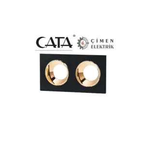 CATA CT 5056 Jaguar Siyah Bakır İkili Spot Kasası