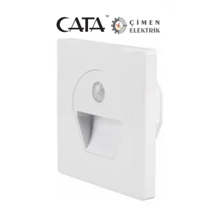 CATA CT 5170 1W Beyaz Kasa Sensörlü Koridor Aydınlatması 3200K Gün Işığı