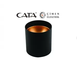 CATA CT 5421 Siyah Bakır Dekoratif Spot Kasa GU-10 Duy