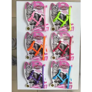 Catlife Kedi Göğüs Bel Tasması + Gezdirme İpi