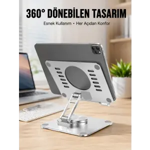 Çift Eksenli Ayarlanabilir Tablet Destek Standı Yeni Nesil