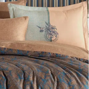 Çift Kişilik Saten Nev Lotus Bronz