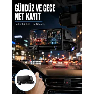 Çift Lens Araç Güvenlik Kamerası G Sensörlü Full HD Yeni Nesil