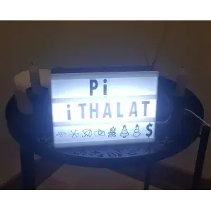 Cinematic Harflerle Işıklı Mesaj Veren Light Box Led Pano A4