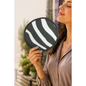Çizgili Kore Yelpaze 20 cm