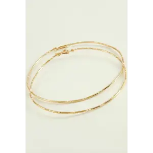 Çizgili Metal Halka Küpe 8-9-10 cm