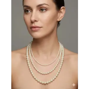 Classic Glow İnci Katman Kolye - Kl0308