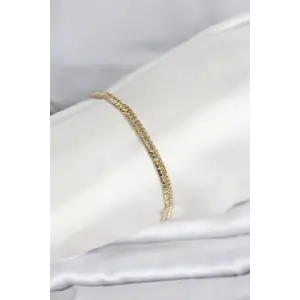 CM 14K Gold Renk Zincir Model Kadın Bileklik