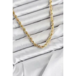CM Burgu Model Gold Renk Pirinç 60 cm Kadın Kolye