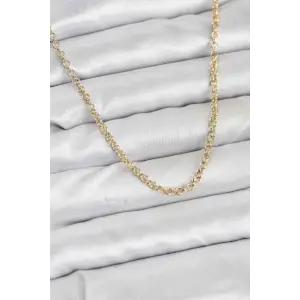 CM Gold Renk Pirinç Halkalı Model Kadın Kolye