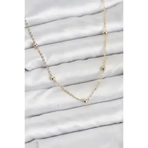 CM Gold Renk Top Zincirli Kadın Kolye