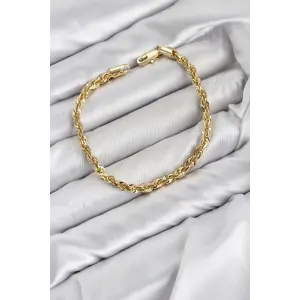CM Singapur Model Zincir Gold Renk Kadın Bileklik