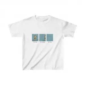 Çocuk Unisex Baskılı T-Shirt - Beyaz